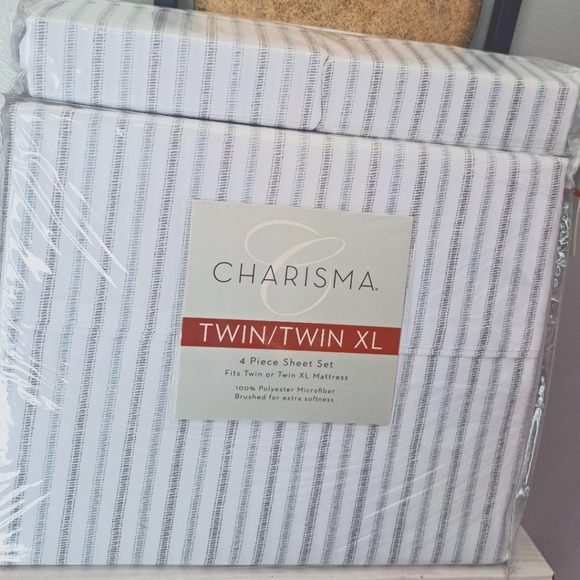 Charisma Twin / XL 4pc Sheet Set, Remsen Stripe - Picture 3 of 5